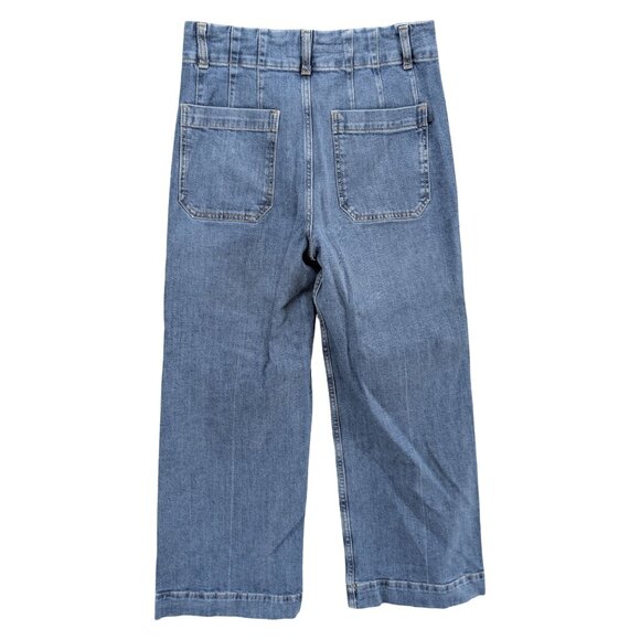 Pilcro Skipper Wide Leg Jeans Womens Blue High Rise Denim Size 28 - Picture 2 of 10
